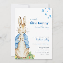 Convite para Chá de fraldas Bunny Peter Rabbit