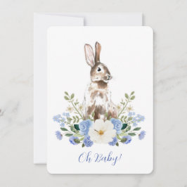 Convite para chá de fraldas Bunny Watercolor