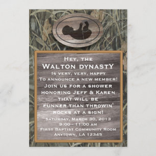 Convite para Chá de fraldas Camo