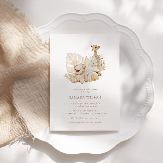 Convite para Chá de fraldas Chic do Boho Nursery (Criador carregado)