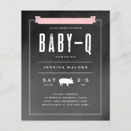 Convite para Chá de fraldas Co-ed Pink de CHURRASC