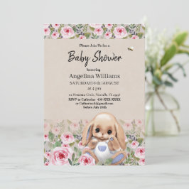 Convite para chá de fraldas com Design de Cute