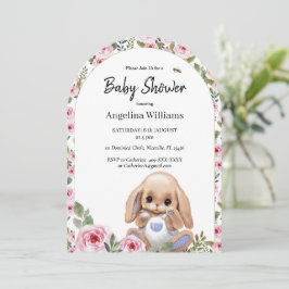 Convite para chá de fraldas com Design de Cute