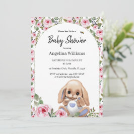 Convite para chá de fraldas com Design de Cute
