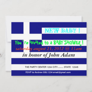 Convite para Chá de fraldas com Sinalizador de Gr