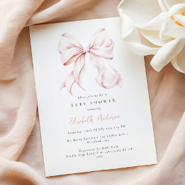 Convite para Chá de fraldas cor-de-rosa - Verifica