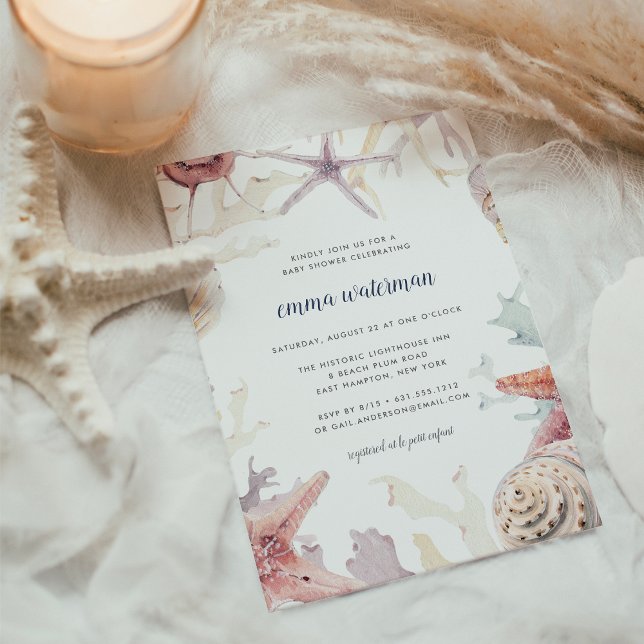 Convite para Chá de fraldas Coral Reef (Criador carregado)