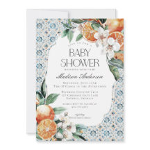 Convite para Chá de fraldas Costeiro Italiano do A