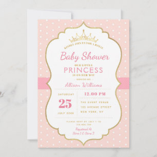 convite para chá de fraldas da princesa