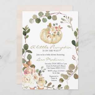 Convite Para Chá de fraldas De Abóbora