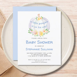 Convite para Chá de fraldas de Abóbora de Abaixame