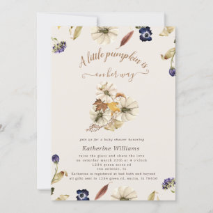 convite para chá de fraldas de abóbora para tons d