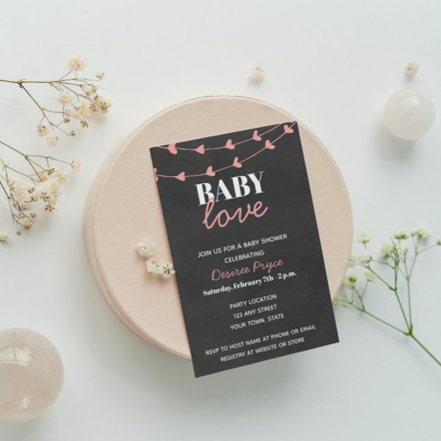 Convite para Chá de fraldas de Amor (Criador carregado)