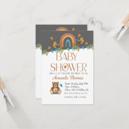 Convite para Chá de fraldas de Aquarela BOHO