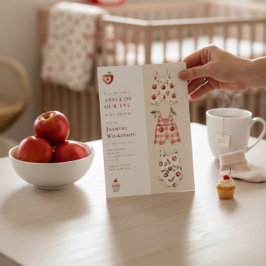 Convite para Chá de fraldas de Aquarela da Apple V