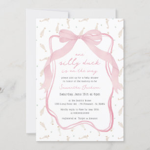 Convite para Chá de fraldas de Arco Azul Duck bobo