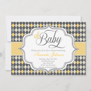 Convite para Chá de fraldas de Baby Argyle