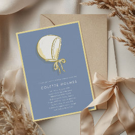 Convite para Chá de fraldas de Bainha Azul