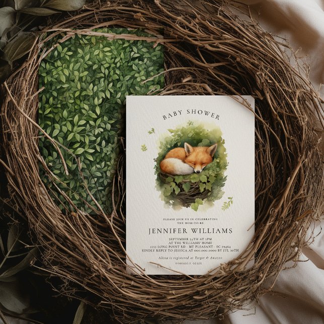 Convite Para Chá de fraldas De Bebê De Aquarela (Criador carregado)