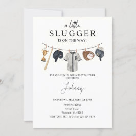 Convite para Chá de fraldas de beisebol