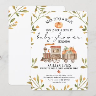 Convite para Chá de fraldas de Bomba com Comboio