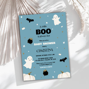 Convite para Chá de fraldas de Boo Ghost Halloween