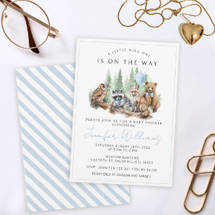 Convite para chá de fraldas de bosque