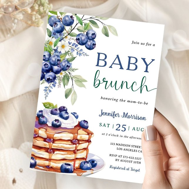 Convite para Chá de fraldas de Brunch Baby Brunch (Criador carregado)