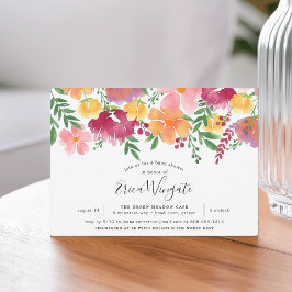 Convite para Chá de fraldas de California Poppy