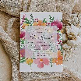 Convite para Chá de fraldas de California Poppy