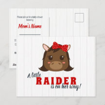 Convite para Chá de fraldas de Cavalo de Menina