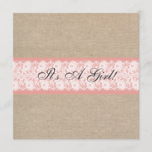 Convite para Chá de fraldas de chibatadas de coral