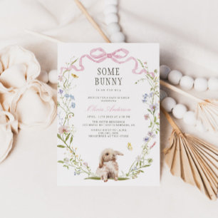 Convite para Chá de fraldas de coelho