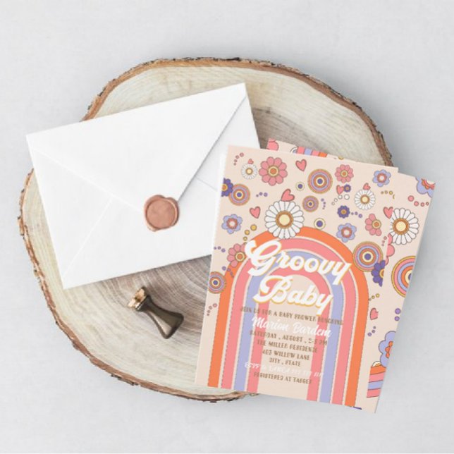 Convite para chá de fraldas de cor d'água retrógra (Criador carregado)