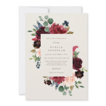 Convite para Chá de fraldas de Elegância de outono