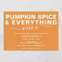 Convite para Chá de fraldas de Especiarias de Bomb