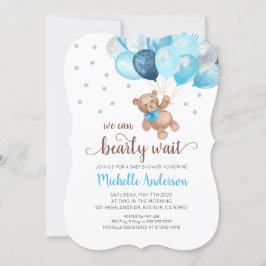 Convite para Chá de fraldas de Espera do Urso de T