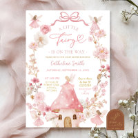 Convite para Chá de fraldas de Fada de Coquette de