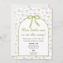 Convite para Chá de fraldas de Faixa de Opções Ver