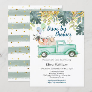 Convite para chá de fraldas de fazendas de animai