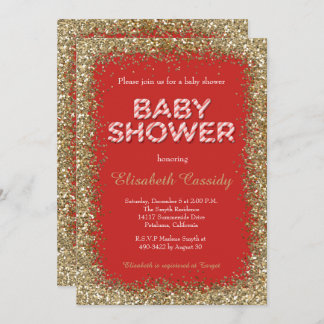 Convite para Chá de fraldas de férias de Natal