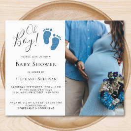 Convite para Chá de fraldas de Fotos de Rapaz de P