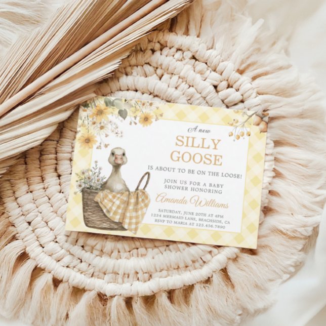 Convite para Chá de fraldas de Ganso de Bobo Amare (Criador carregado)