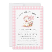 Convite para Chá de fraldas de Garota de Cores Aqu