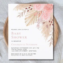 Convite para Chá de fraldas de Grass Girl de Pampa