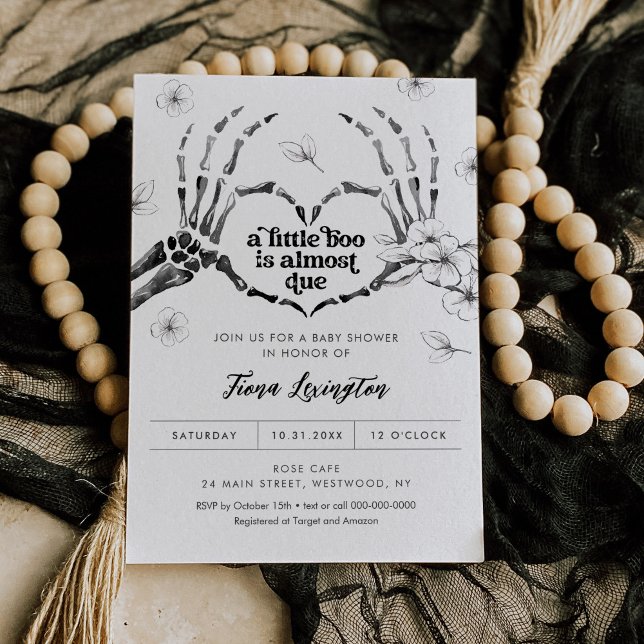 Convite para Chá de fraldas de Halloween de Amor G (Criador carregado)