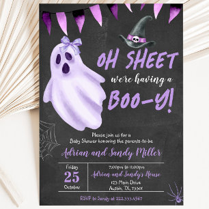 Convite para Chá de fraldas de Halloween de Fantas