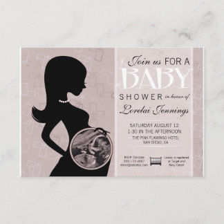 Convite para Chá de fraldas de Imagem Ultrassom