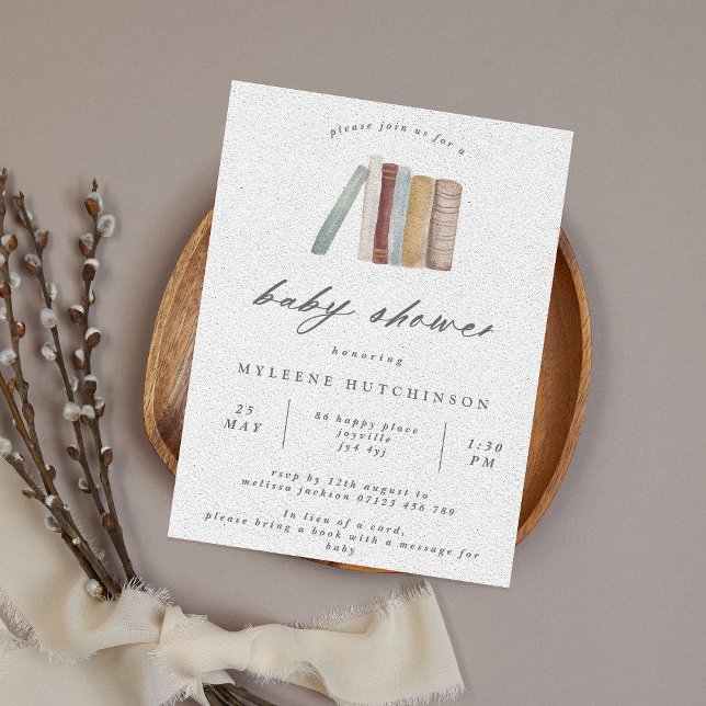 Convite para Chá de fraldas de Manuais de Aquarela (Criador carregado)