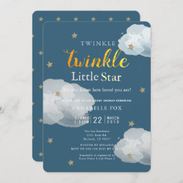 Convite para Chá de fraldas de Marinho Estrela Peq